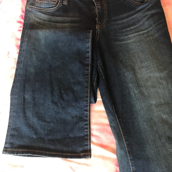 Dark Blue Denim Boot Cut Jeans - Picture 2 of 5